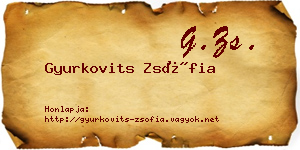 Gyurkovits Zsófia névjegykártya